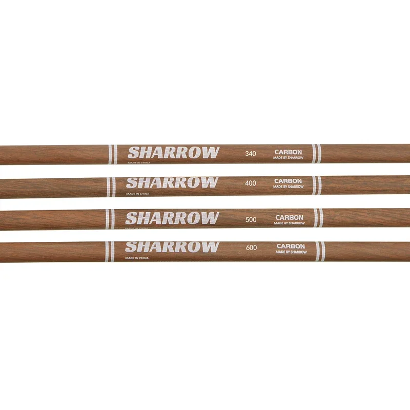 Flecha de tiro con arco 12 Uds 32,6 "flechas de carbono puro columna vertebral 340/400/500/600 ID 6,2mm 4 colores arco compuesto recurvo objetivo de tiro de caza - imagen 2