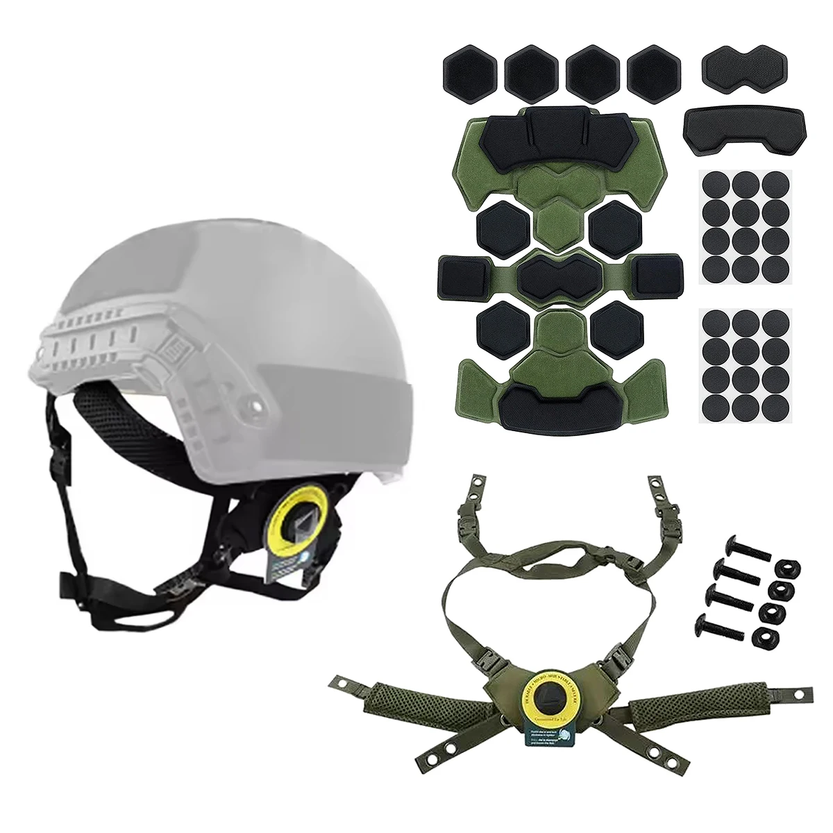 Casco táctico Wendy, sistema de suspensión ajustable, almohadillas protectoras para casco MICH rápido, almohadilla de espuma esponjosa con memoria Gen4, accesorio para casco - imagen 4