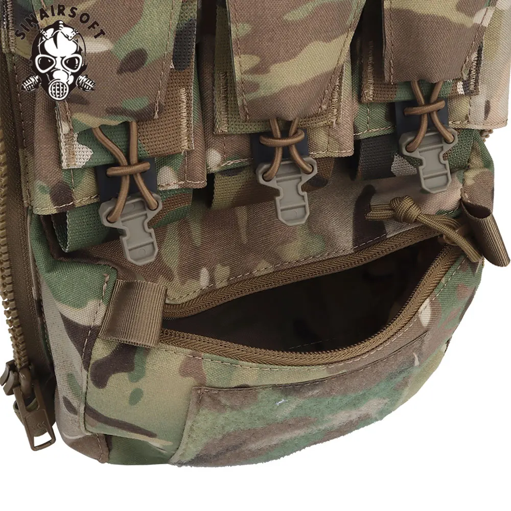 SINAIRSOFT-Panel trasero de asalto Banger, bolsa con cremallera, solapa de retención de bolsillo GP multiajuste FCPC V5, portador de placa Molle, chaleco de caza - imagen 4