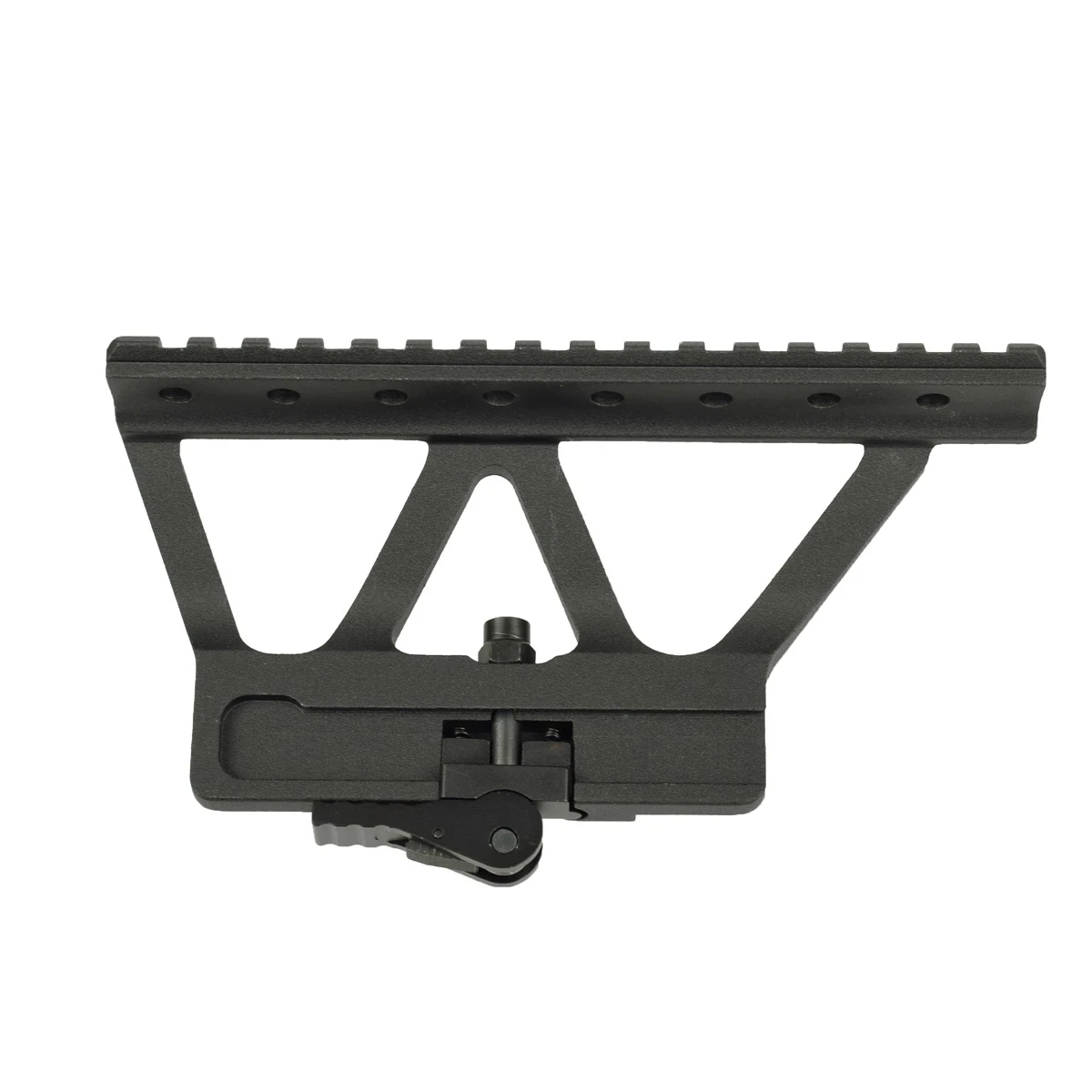 Riel lateral táctico de aluminio QD AK, montaje de mira de punto rojo, riel Picatinny de 20mm para Rifle Airsoft AK 47 AK 74, caza - imagen 3