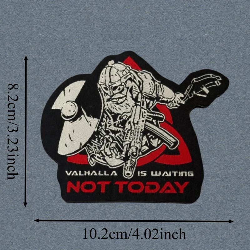 Parche con estampado de Chevron "Valhalla", chaleco táctico, insignia de moral con gancho y bucle, pegatinas para mochila militar, parches para brazalete para ropa - imagen 3