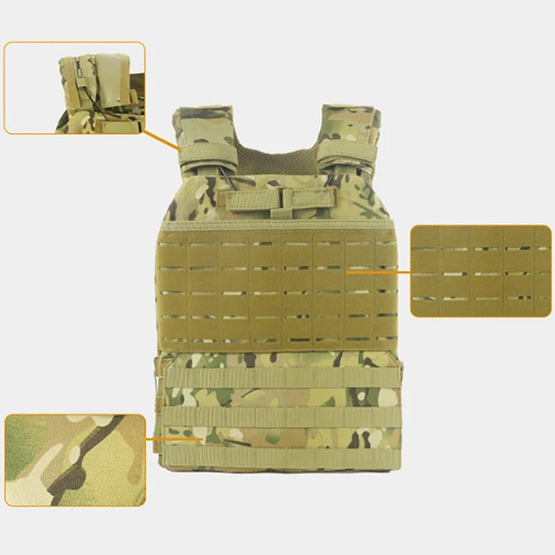 Chaleco táctico de liberación rápida Molle, chaleco de combate Camo CS, Chaleco de entrenamiento de campo, protección al aire libre, equipo deportivo Vikingo, aparejo de pecho - imagen 5