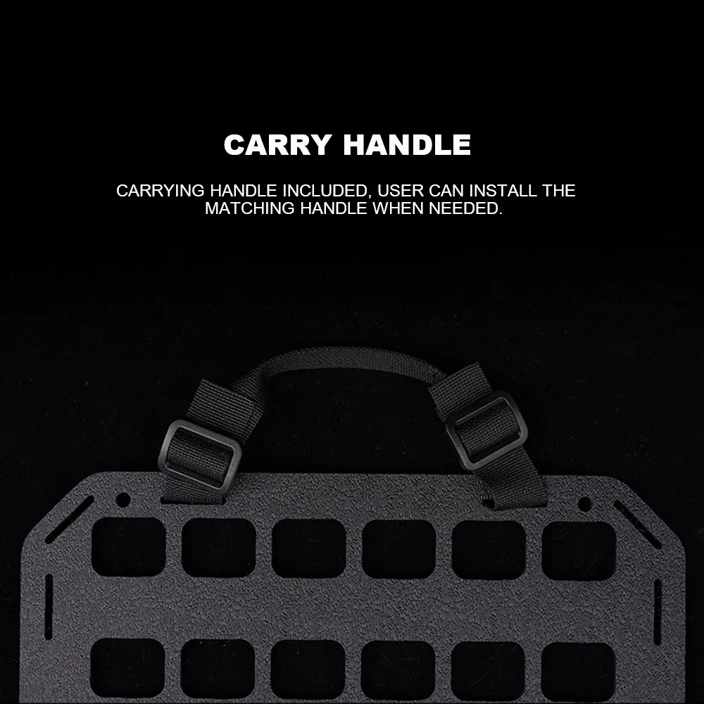 Placa de almacenamiento de mochila táctica, soportes portátiles para bolsas de caza, organizador con agujeros fijos, montaje de equipo Airsoft, exhibición colgante - imagen 4