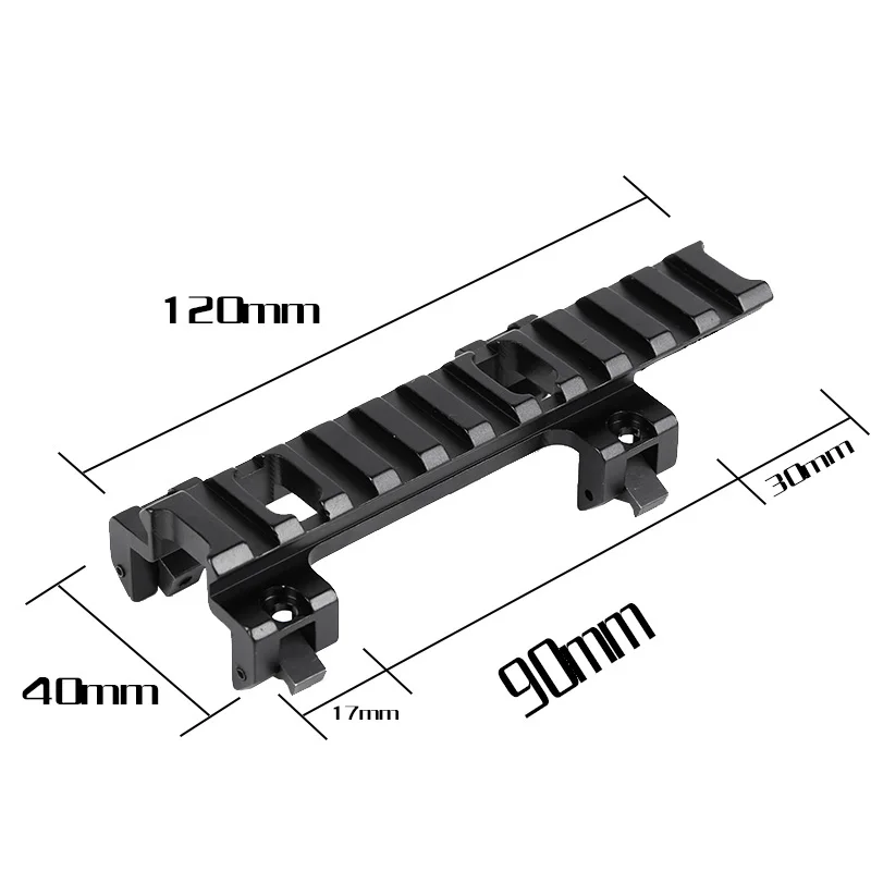 Soporte de alcance táctico HK MP5, riel Picatinny de 20mm, mira de punto rojo, accesorios para pistola de juguete para pistola Airsoft BB, Compatible con AEG GBB - imagen 2