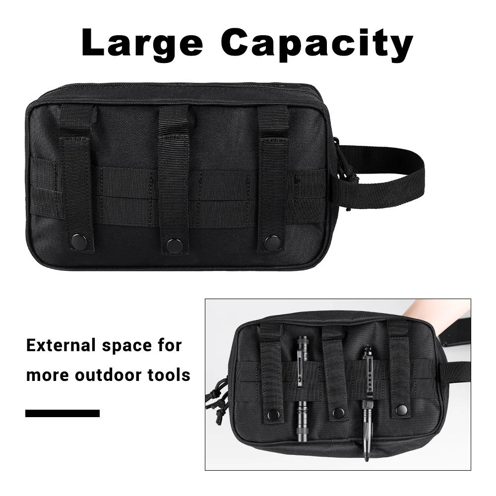 Neceser táctico Molle EDC, bolsa organizadora, utilidad para hombres, estuche de almacenamiento de herramientas de viaje de gran capacidad para caza al aire libre y Camping - imagen 3