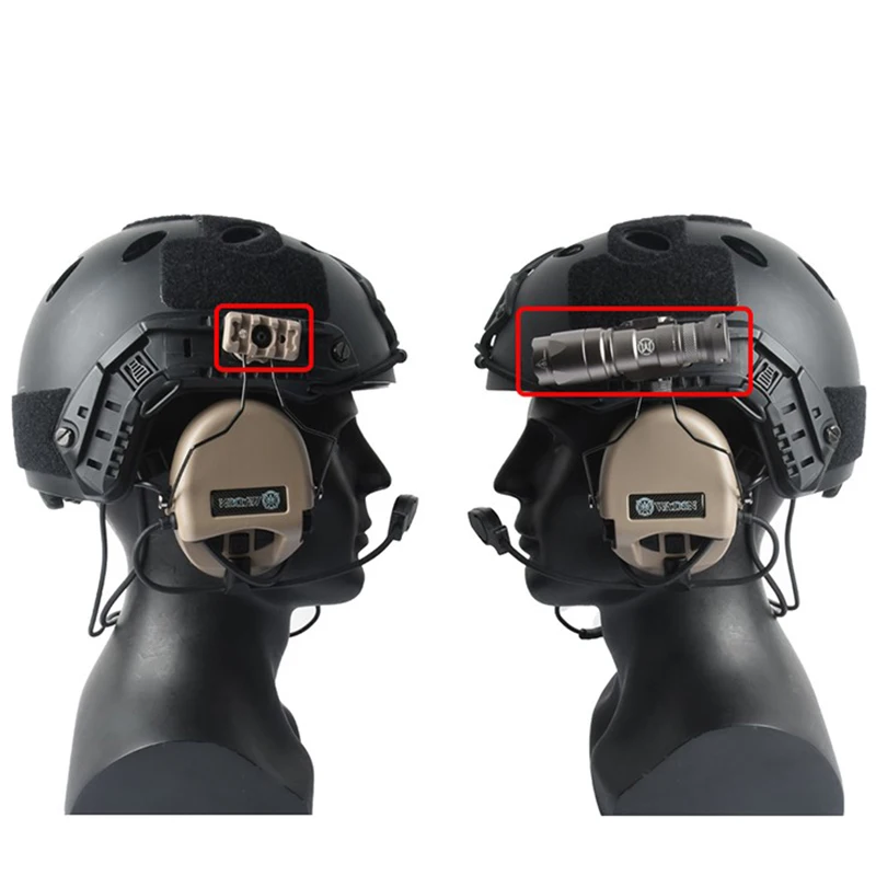 WADSN-soporte para auriculares táctico, Riel de casco rápido con rotación de 360 °, accesorio para auriculares de comunicación y caza - imagen 4