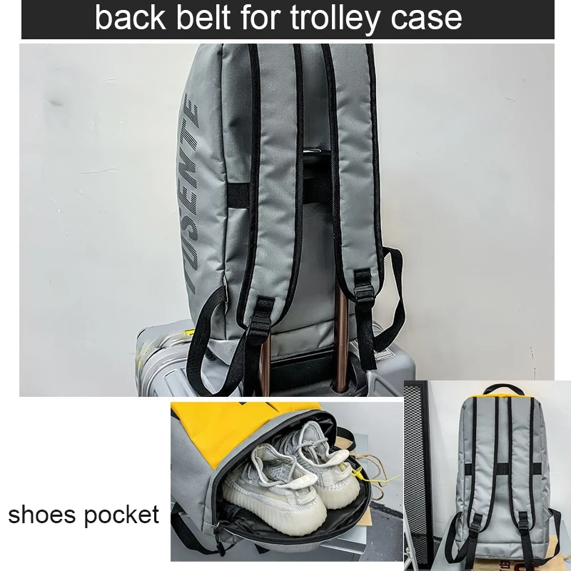Bolsa deportiva de gimnasio para mujer, mochila grande impermeable, zapatos multifuncionales, paquete de viaje, bolso de hombro para hombre - imagen 5