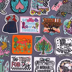 Parches termoadhesivos para planchar con apliques de vaquero occidental para ropa, parches termoadhesivos para ropa al aire libre/parche bordado Fusible de vaquera