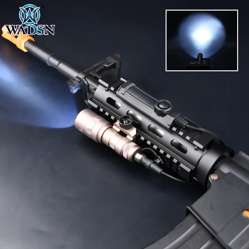 WADSN-linterna táctica M300 M300C para caza, accesorio para Airsoft, arma, luz blanca, 210 lúmenes, interruptor de presión de doble función - imagen 3