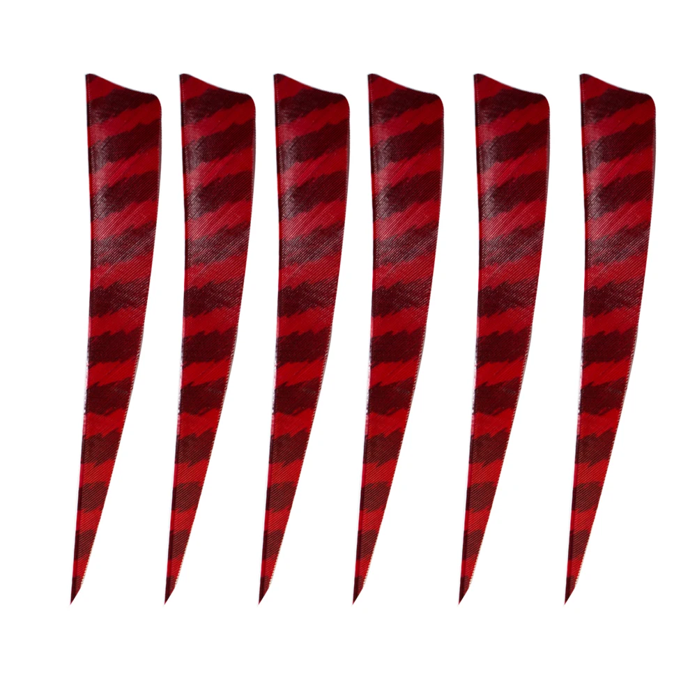 12 24 36 Uds pluma de pavo verdadera remeras 4 pulgadas 5 pulgadas flecha de ala derecha paletas de plumas para flechas de carbono de bambú de madera - imagen 3