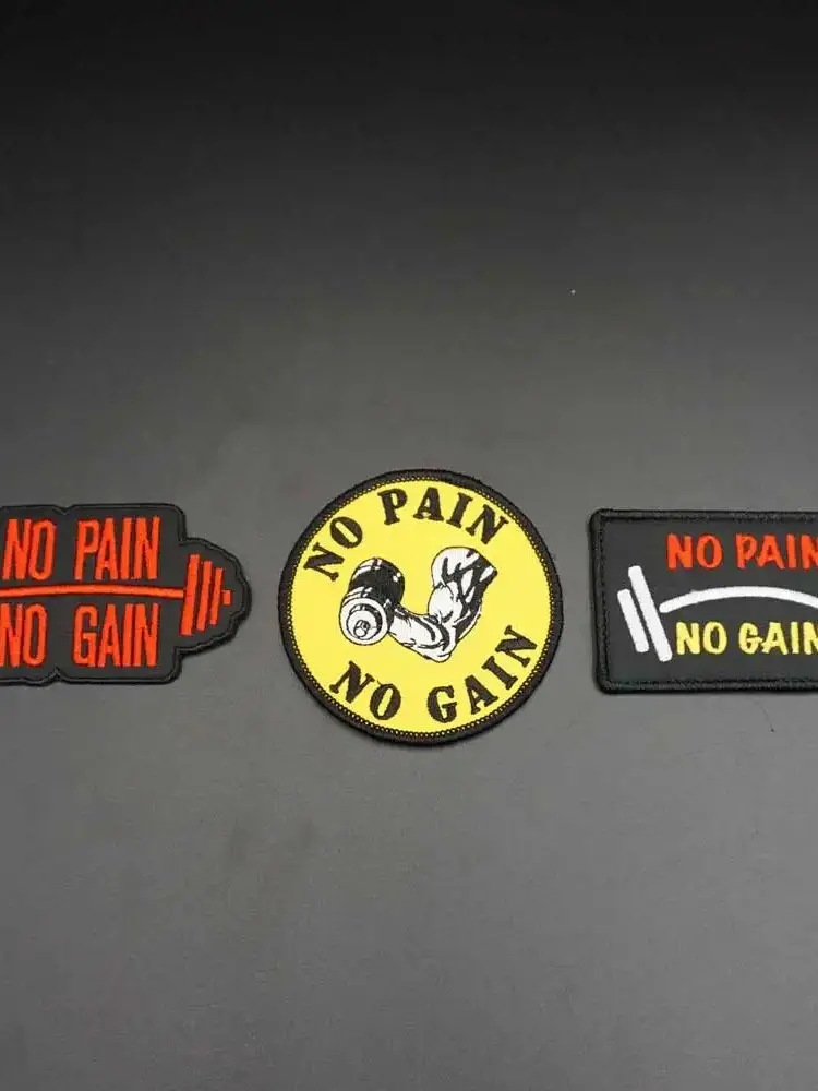 Parches bordados para ejercicio físico, insignia sin dolor y sin ganancia para ropa, mochila, gorras, apliques DIY - imagen 2