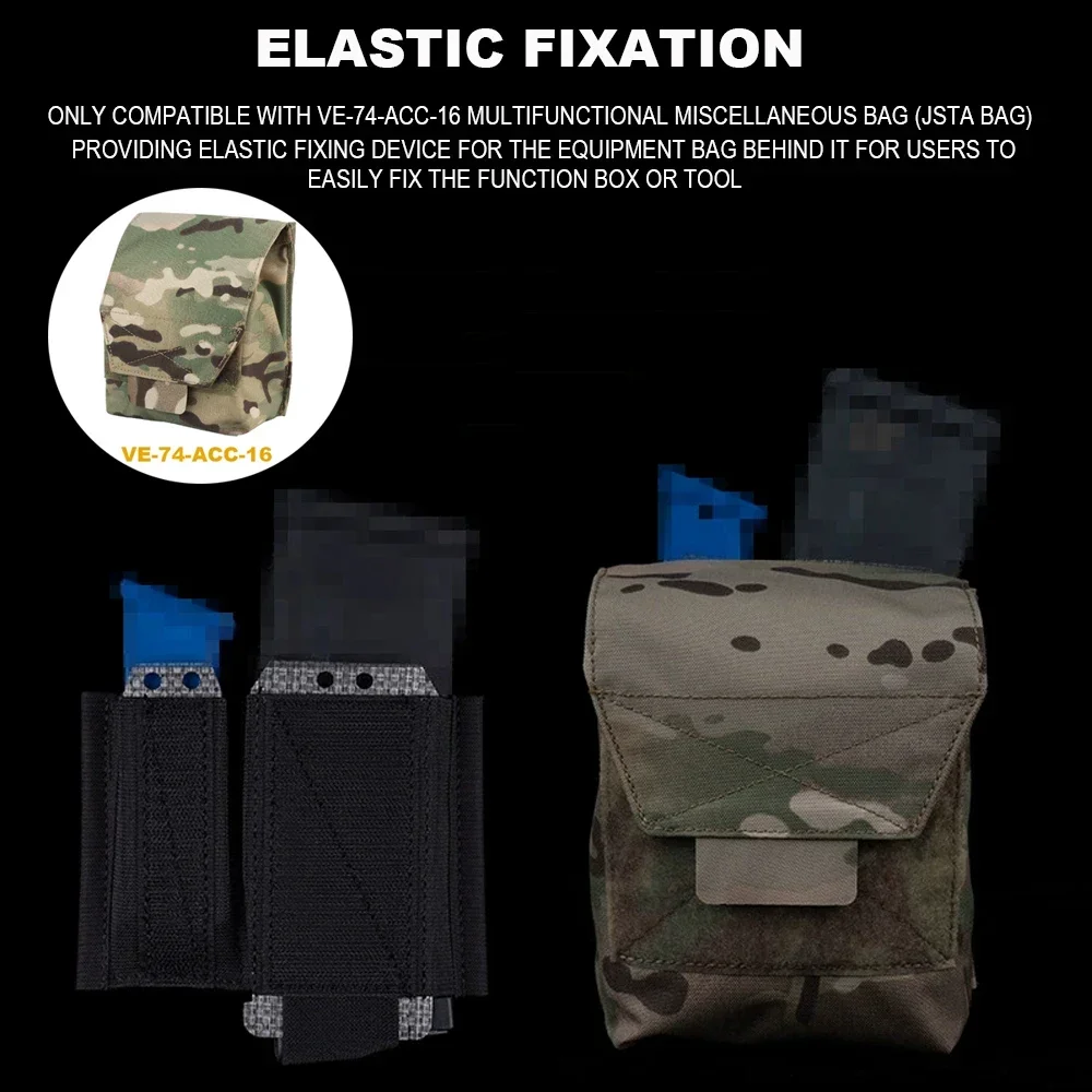 Bolsa táctica multifuncional para artículos diversos, accesorios, chaleco táctico ligero, portador de placa, bolsa de herramientas de utilidad MOLLE - imagen 2