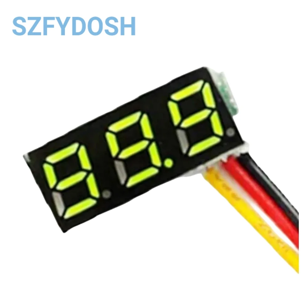 Mini voltímetro Digital de 0,28 pulgadas, 2,5 V-40V, medidor de voltaje, pantalla LED roja/azul/amarilla/verde, accesorios de piezas electrónicas - imagen 4