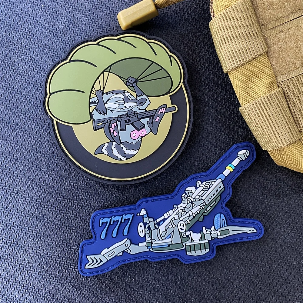 Parche de insignia de Moral del Ejército de Ucrania, "COON", guerra en Ucrania, Obús M777, emblema táctico militar de PVC, pegatina de mochila táctica 3D - imagen 2