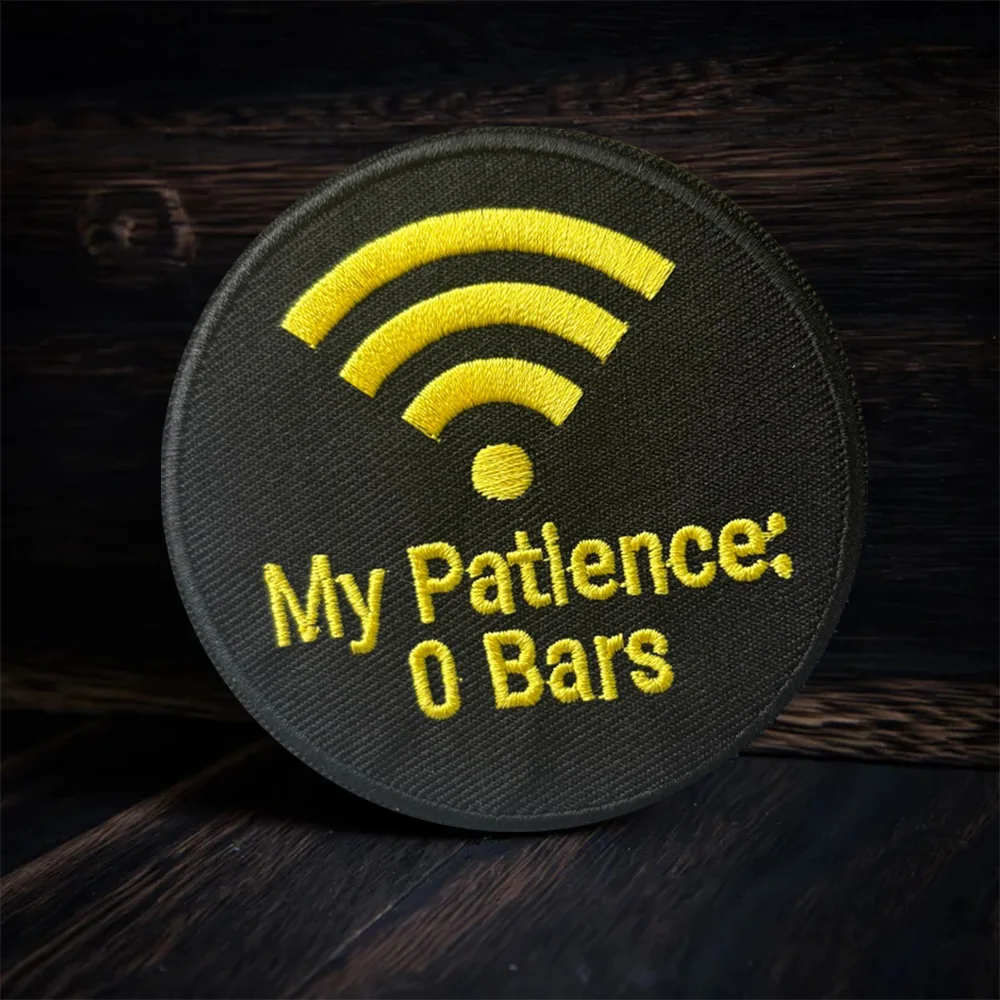 Parche táctico My Patience 0 Bars con velcro para ropa y mochilas