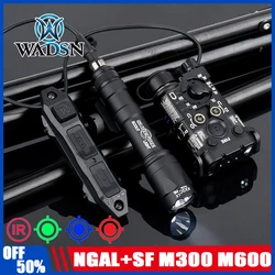 WADSN Metal NGAL PEQ rojo verde azul IR láser blanco luz estroboscópica Surefir SF M300A M600C linterna interruptor de presión a distancia Dual