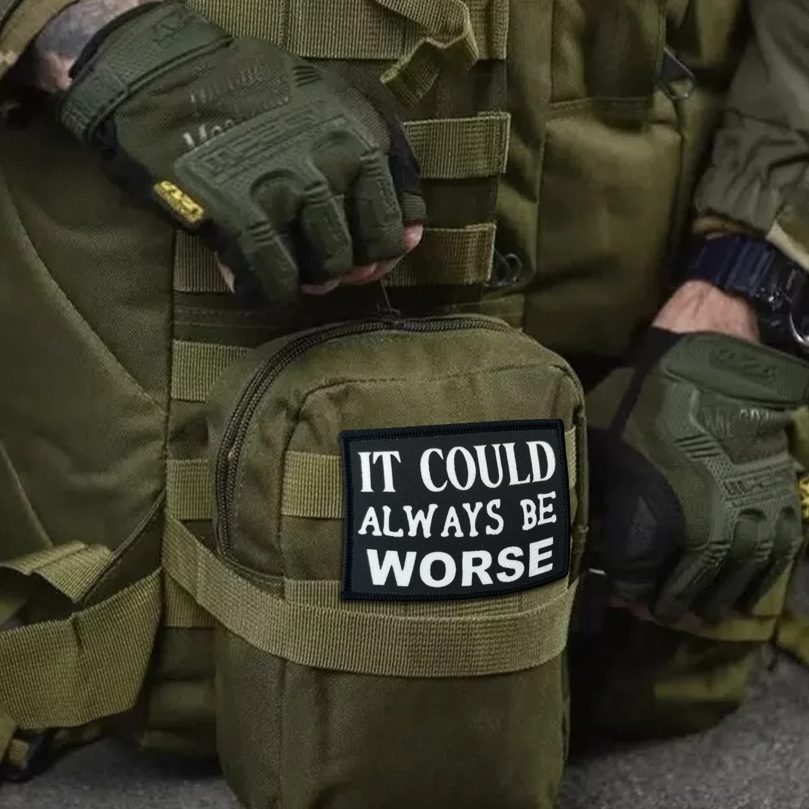 Parche táctico velcro con Meme – Insignia moral militar para mochila - imagen 4