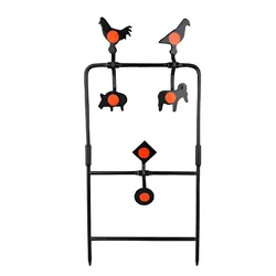 Alcance reactivo de tiro metálico 360 °   Objetivo giratorio de reinicio automático para entrenamiento de tiro, objetivo para Paintball BB/pistola de pellets