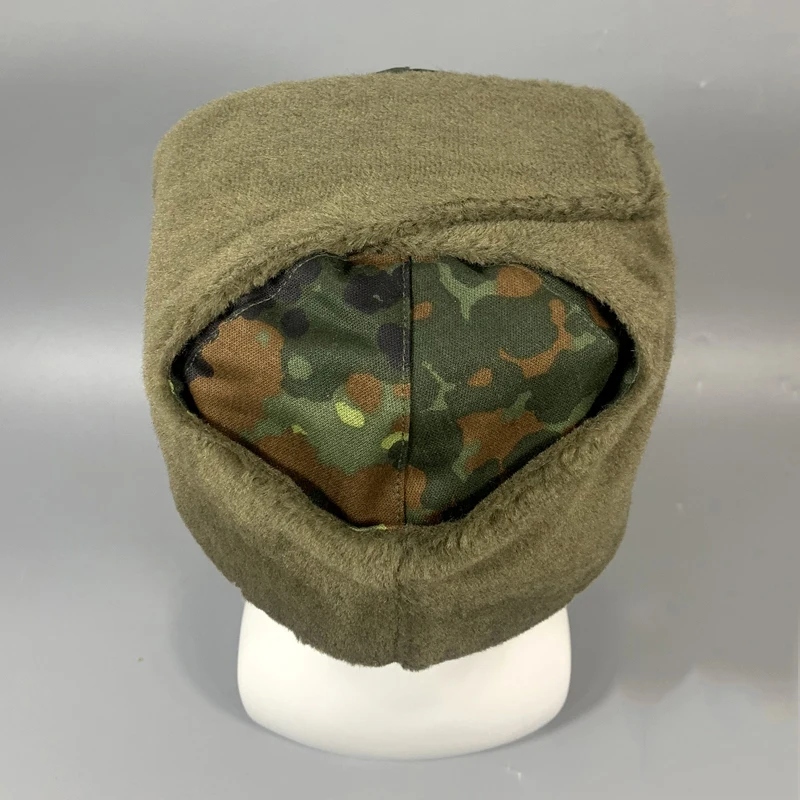 Nuevo sombrero frío al aire libre, sombrero de lana de lana de ventilador militar de camuflaje alemán para invierno al aire libre - imagen 4