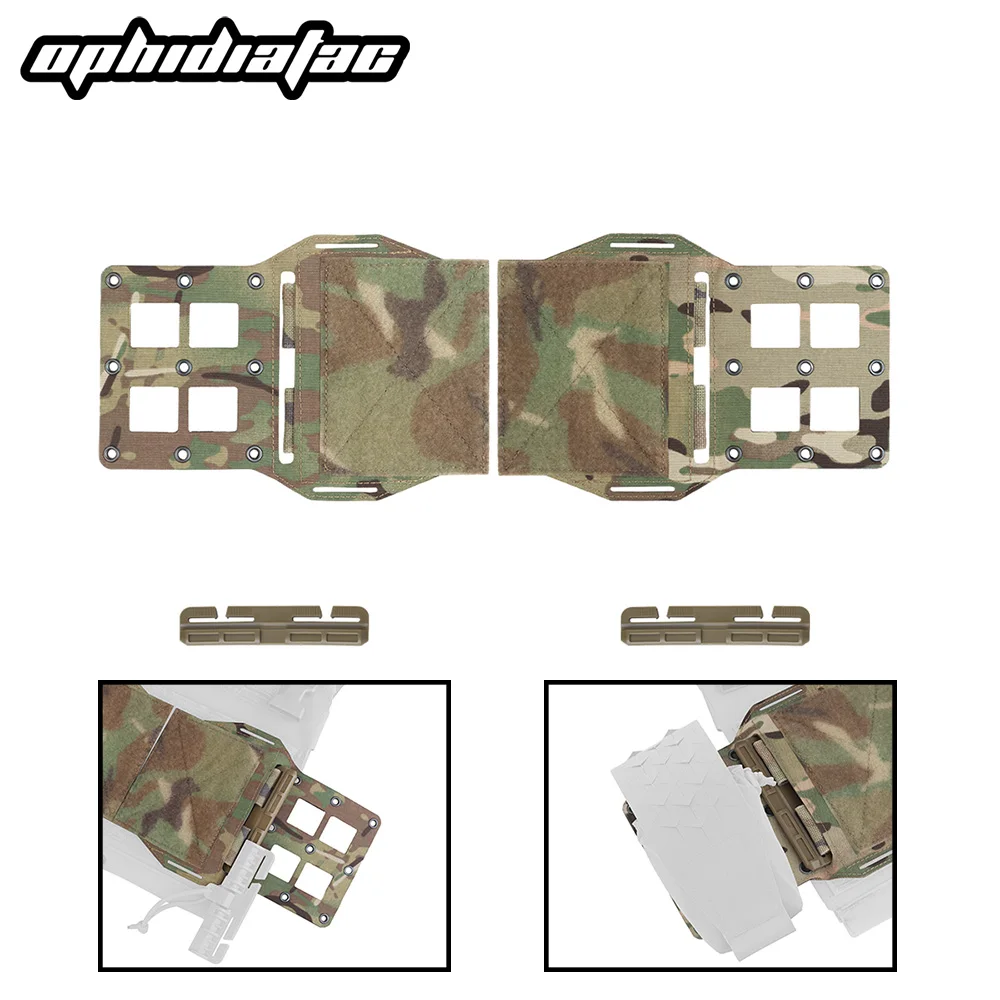 OPHIDIANTAC MK5 2 MOLLE extensor ala chaleco de caza placa transportadora extensor plataforma de montaje cuchillo bolsa estante pecho montaje fittin - imagen 2