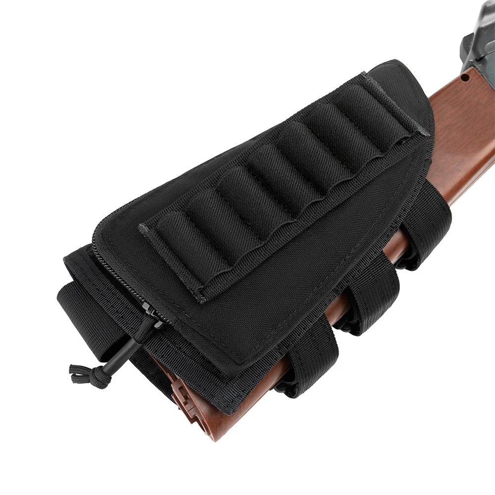 Bolsa de cartucho de apoyo de culata de Airsoft ajustable, soporte de carcasa para Rifle de Paintball táctico, funda cartuchera para caza