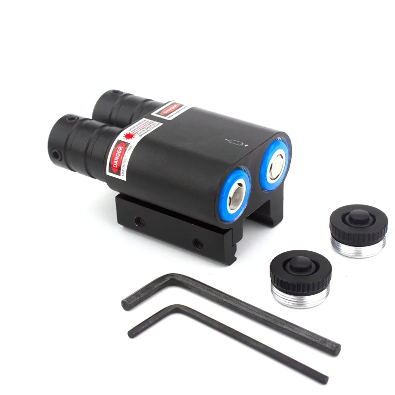 Combo de rayo láser de riel compacto táctico, vista láser verde y rojo, montaje Picatinny de 20mm e interruptor de presión