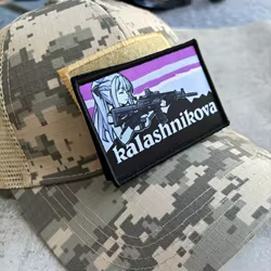 Chica de Anime Kalashnikova parche táctico gancho y bucle Meme parches pistola chica brazalete moral ejército militar insignia de moral mochila pegatina