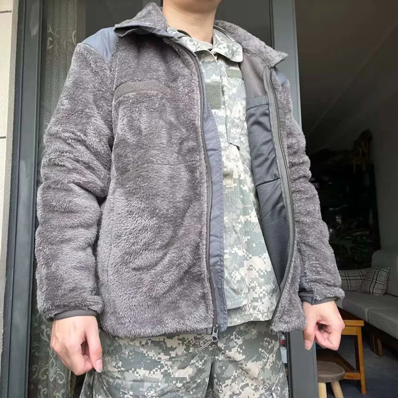 Chaqueta para acampar al aire libre L3, forro grueso largo y frío, a prueba de viento, gris, marrón, negro - imagen 3