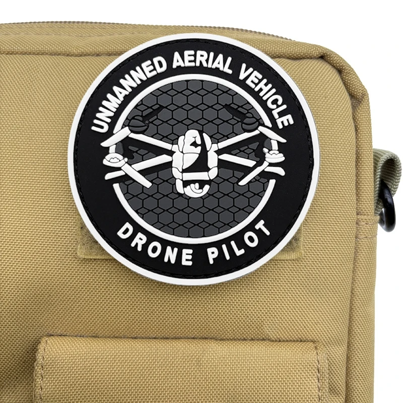 Parche luminoso de gancho y bucle de PVC para Dron, insignia moral de piloto al aire libre, insignias tácticas, parches de accesorios de ropa - imagen 5
