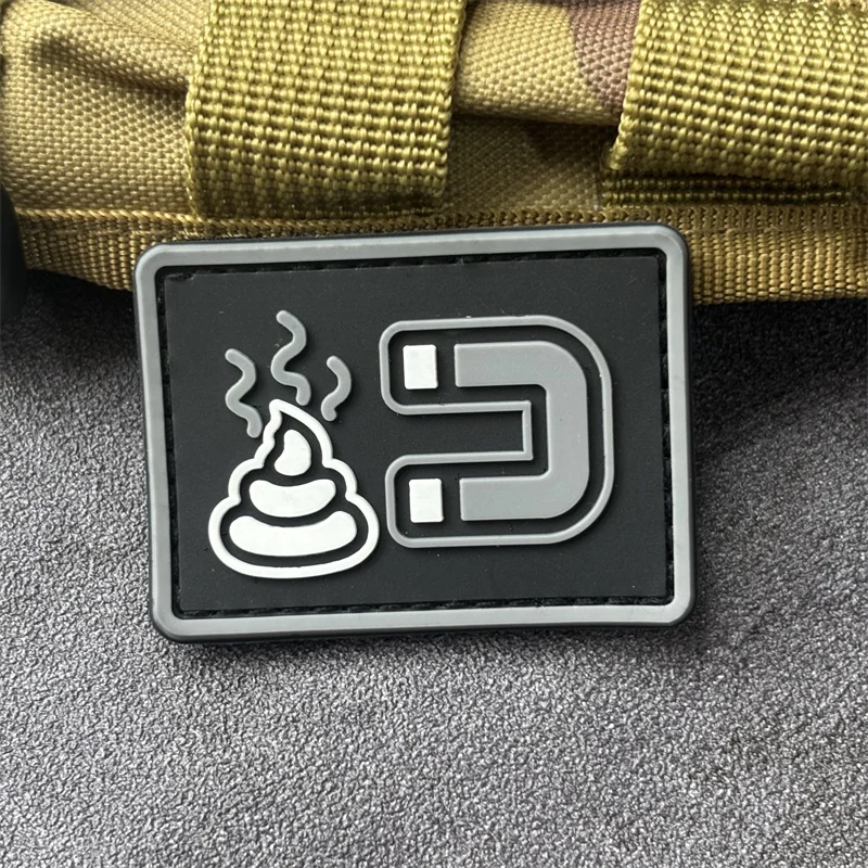 Parche táctico Fuuny 3D de PVC para ropa, insignia de moral militar, parches con gancho, pegatinas para mochila, brazalete - imagen 4