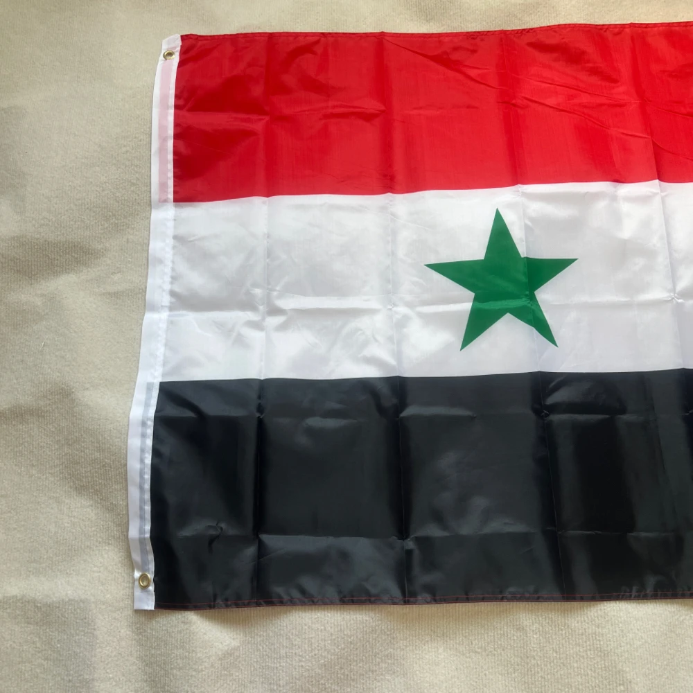 Syria Arab Republic Syria Flag Indoor Outdoor decoration 90x150cm polyester polyester hanging - imagen 3