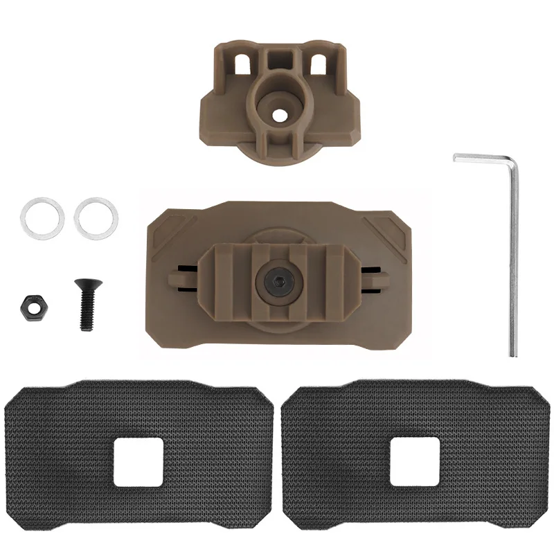 Adaptador de montaje de luz para casco al aire libre, soporte Universal para linterna, gancho y bucle, giratorio - imagen 5