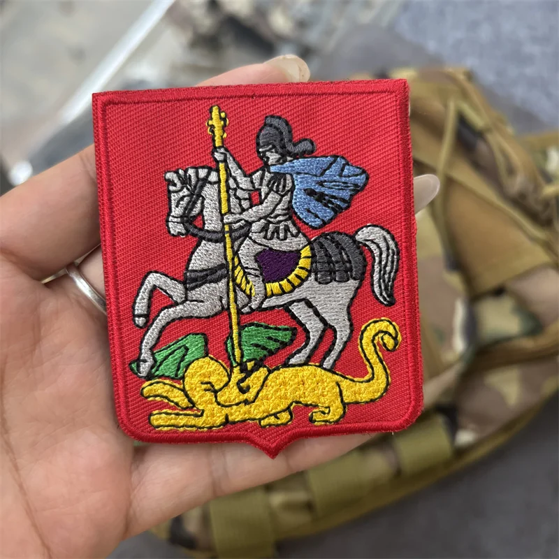 Parche táctico bordado Saint George con gancho para ropa o mochila - imagen 4