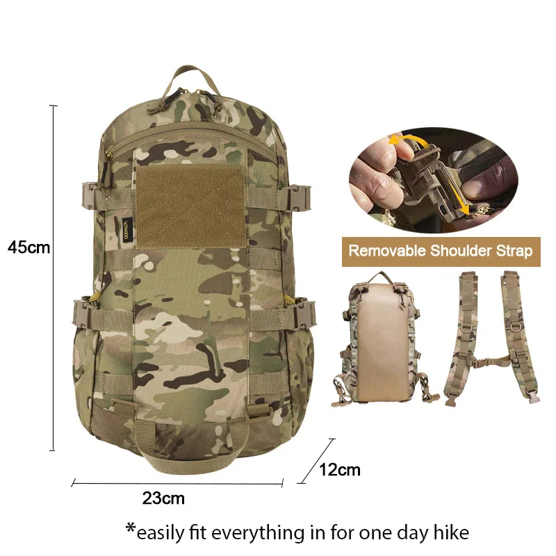 Bolso de hombro táctico Molle, mochila de hidratación, bolsas de caza para acampar, viajes, escalada al aire libre, deporte, senderismo, ciclismo, paquete de equitación - imagen 4