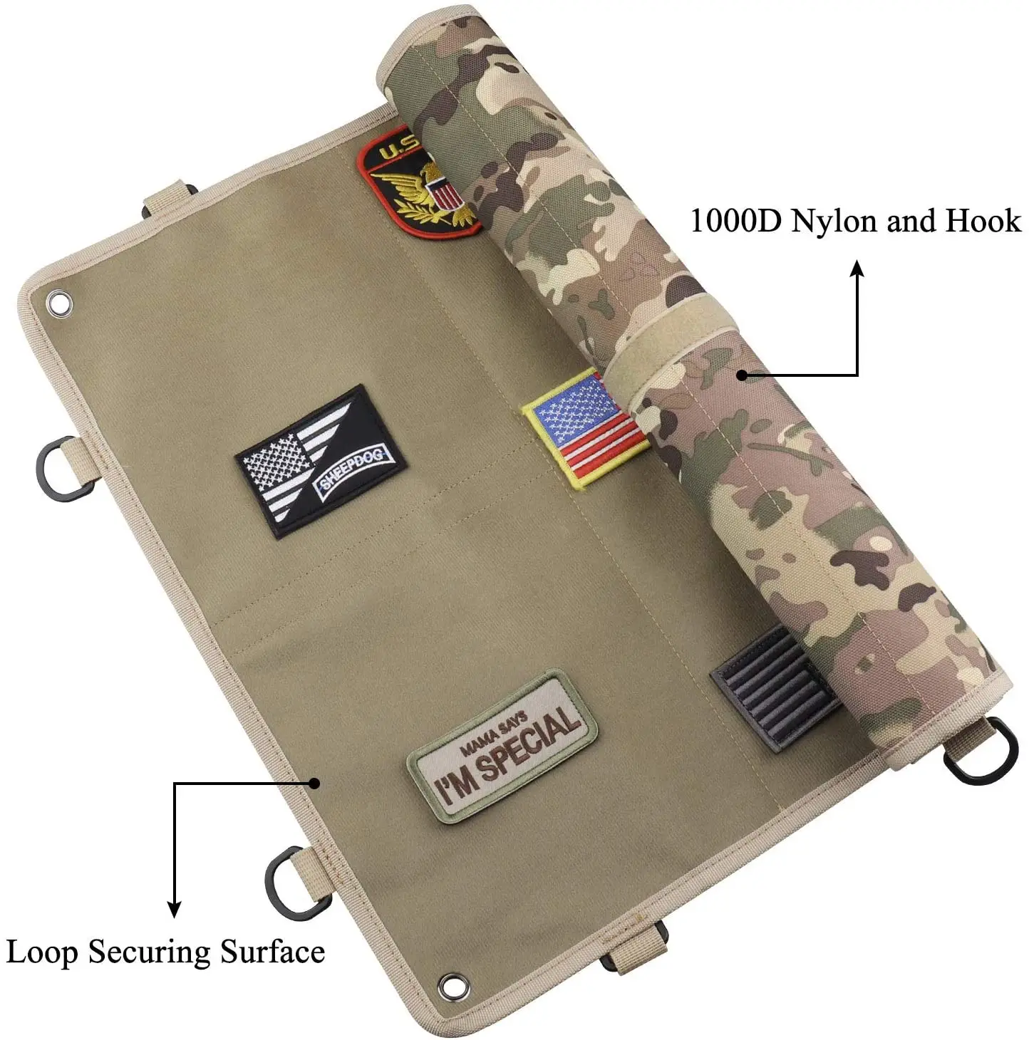 ZOHAN-tablero de exhibición de parches de moral táctica, Panel grande plegable, Parche de moral militar, Panel de colección de emblemas - imagen 3