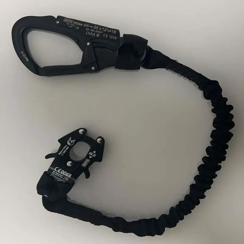 Cordón táctico para descenso, cuerda de seguridad elástica para deportes al aire libre, escalada, hebilla de rana de doble cabeza, hebilla de liberación rápida - imagen 5