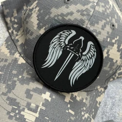 Parche de Morale 'Punishment Angel', Accesorios Tácticos, Adhesivo Impreso con Gancho y Bucle para Mochila, Parches Militares del Ejército para Ropa