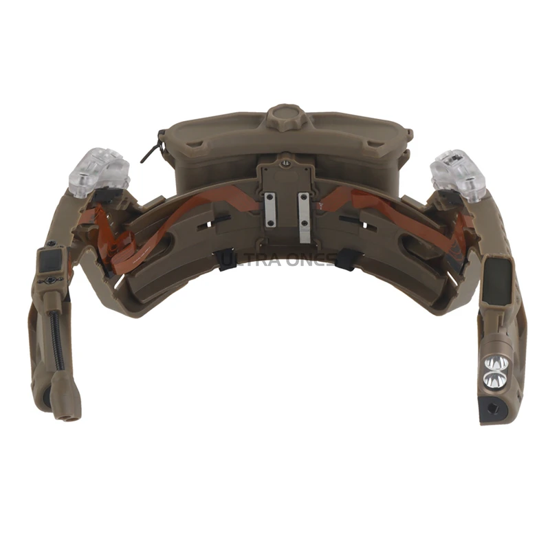 Luces tácticas rápidas para casco, conjunto de equipo Modular con caja de batería de riel de arco integrada, luz de señal doble para equipo rápido para casco - imagen 4