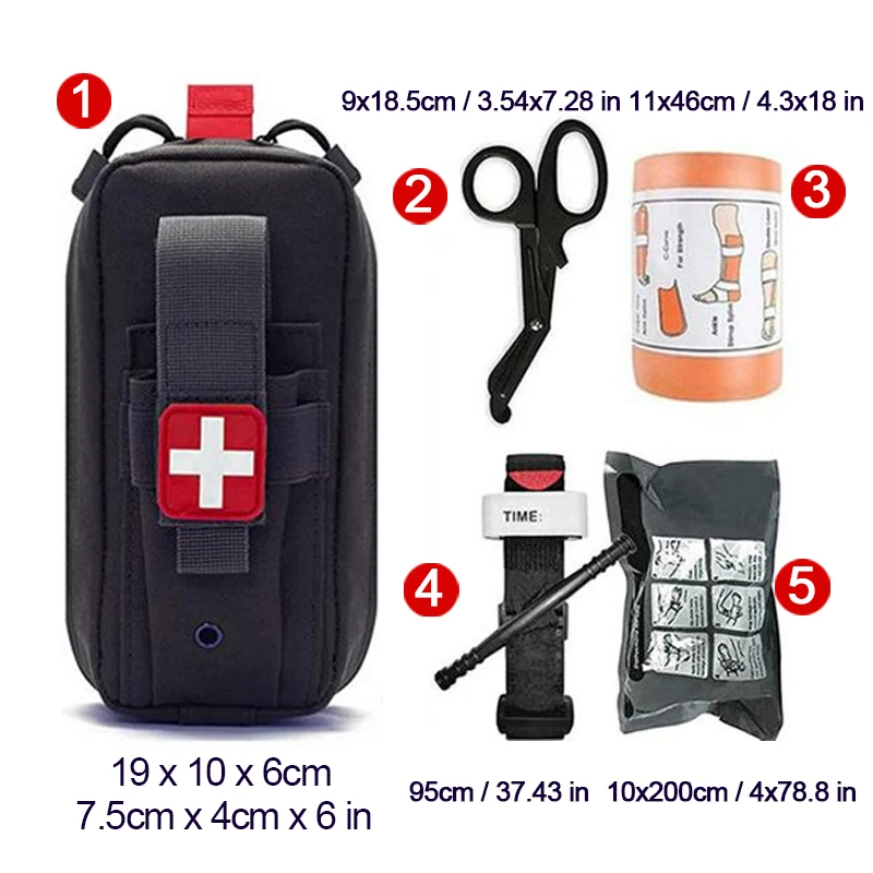 Kit táctico con torniquete hemostático – Riñonera de emergencia portátil - imagen 2