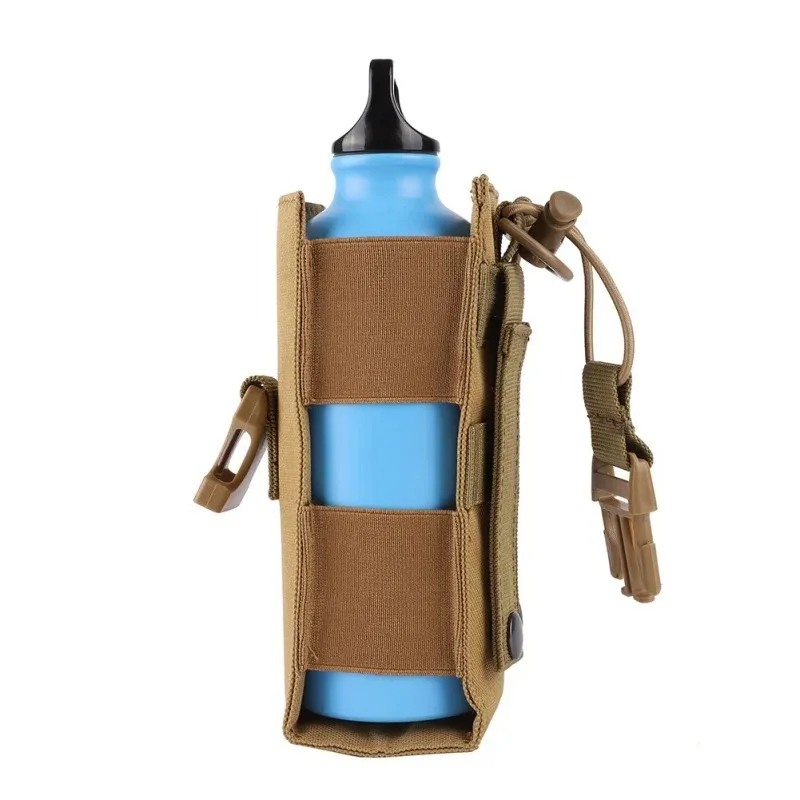 Bolsa táctica para botella de agua, cubierta para hervidor de agua de nailon, bolsa colgante para la cintura, mochila de caza al aire libre, accesorio Molle, paquete EDC de viaje - imagen 3