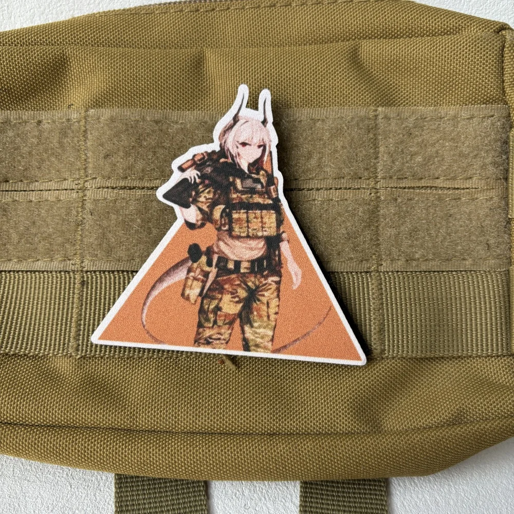 Parche táctico de caballería SFG de Battle Girl, emblema de gancho y bucle impreso de Chica de Anime, insignia de moral militar, brazalete, pegatinas para mochila - imagen 2