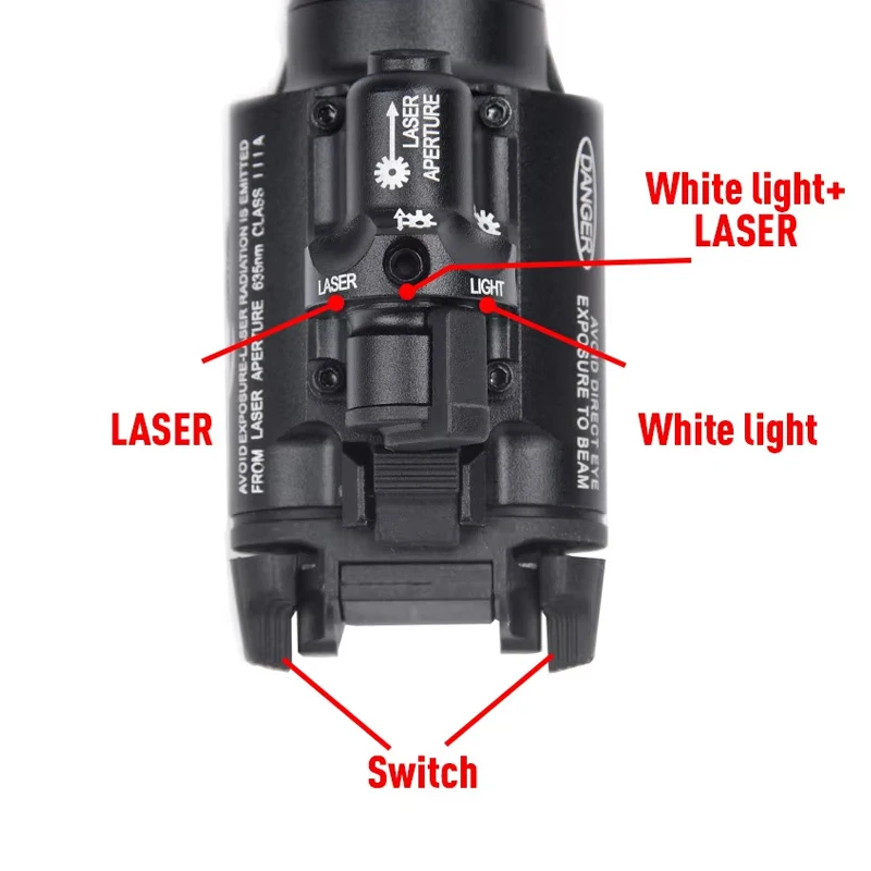 Surefir X400 táctico Airsoft colgante arma Scout luz 600 lúmenes LED pistola linterna con indicador verde rojo X300 X400U - imagen 4