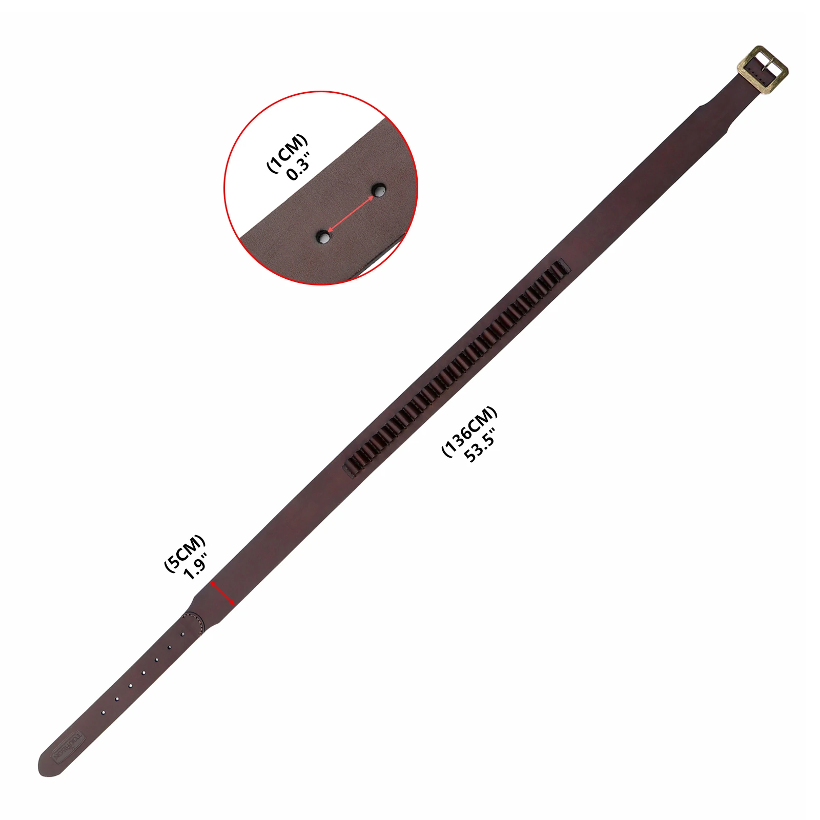 Tourbon accesorios de caza cartuchos cinturón apto para munición.44/45mag 25 rondas bandolera de cuero tamaño XL 39-45 "tiro - imagen 5