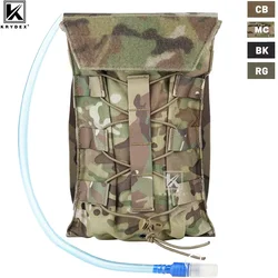 KRYDEX-bolsa táctica para vejiga de agua, 50oz, Modular, 1,5 l, portador de hidratación, paquete MOLLE, bolsa de agua para caza al aire libre, Panel para senderismo