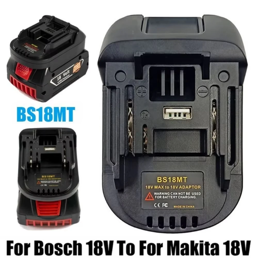 Adaptador de batería para Bosch 18V convertir a Makita 18V convertidor con USB para herramienta eléctrica Makita 18V BAT618 BAT609G BS18MT - imagen 3