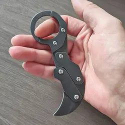 Cuchillo de camping mecánico portátil para exteriores, multifunción
