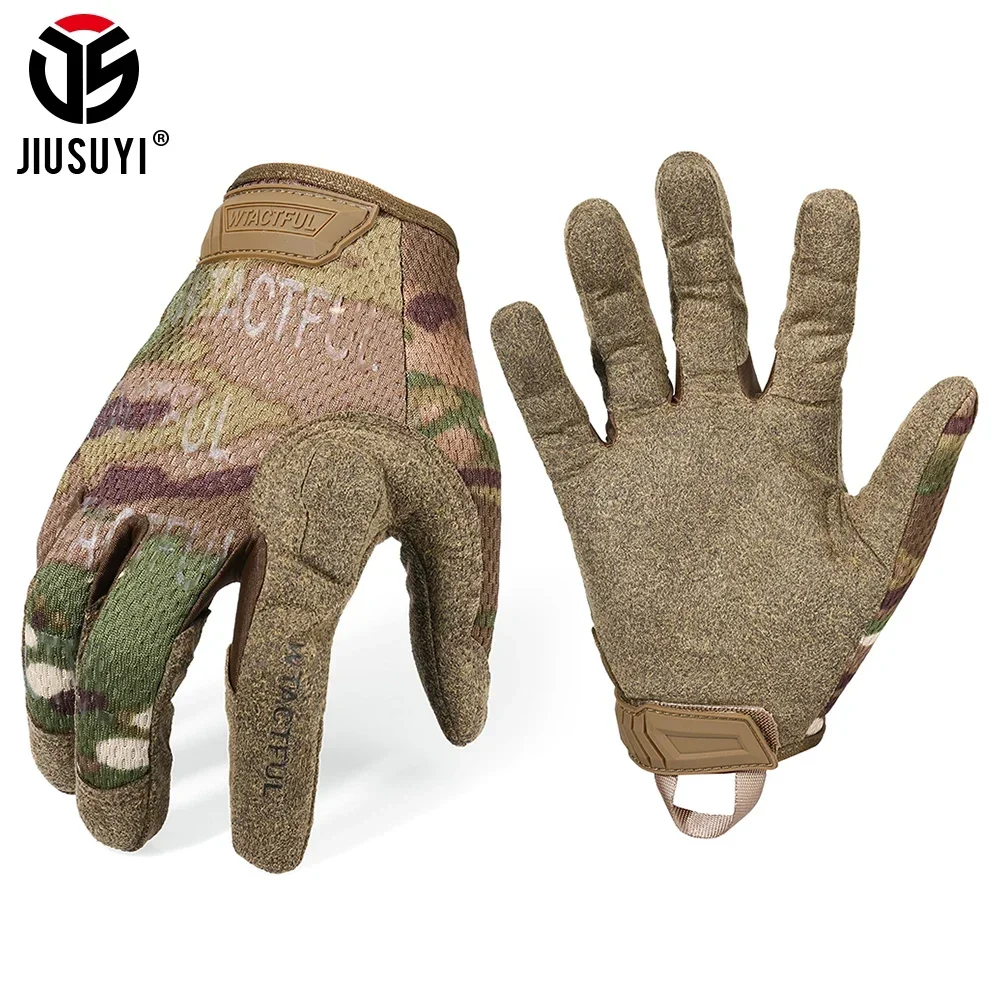 Guantes tácticos de dedo completo para hombre, pantalla táctil, transpirables, Paintball, Airsoft, tiro, senderismo, combate, deporte, caza, bicicleta, equipo de trabajo