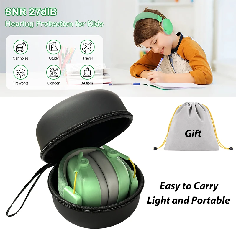 YHKEMA Orejera infantil antibruidos SNR 27dB protección auditiva - imagen 3