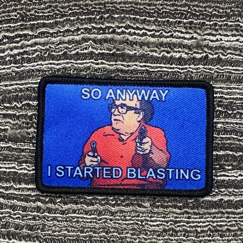 So Anyway I Started Blasting Badge Serie de TV Parche con estampado de personajes Gancho y bucle Ropa Mochila Accesorios de embalaje - imagen 2