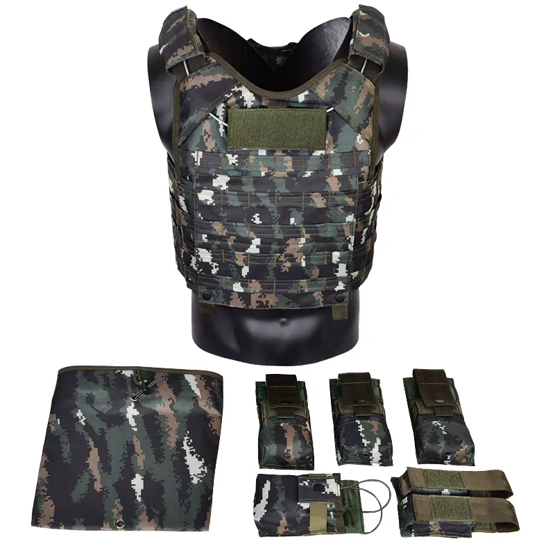 Chaleco táctico al aire libre de camuflaje Tabby Chaleco de rotura rápida de alambre de acero integrado - imagen 5